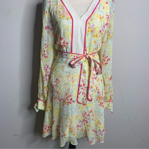 NWT Reiss Molly Floral Puff Long Sleeve Mini Dress - Picture 7 of 12